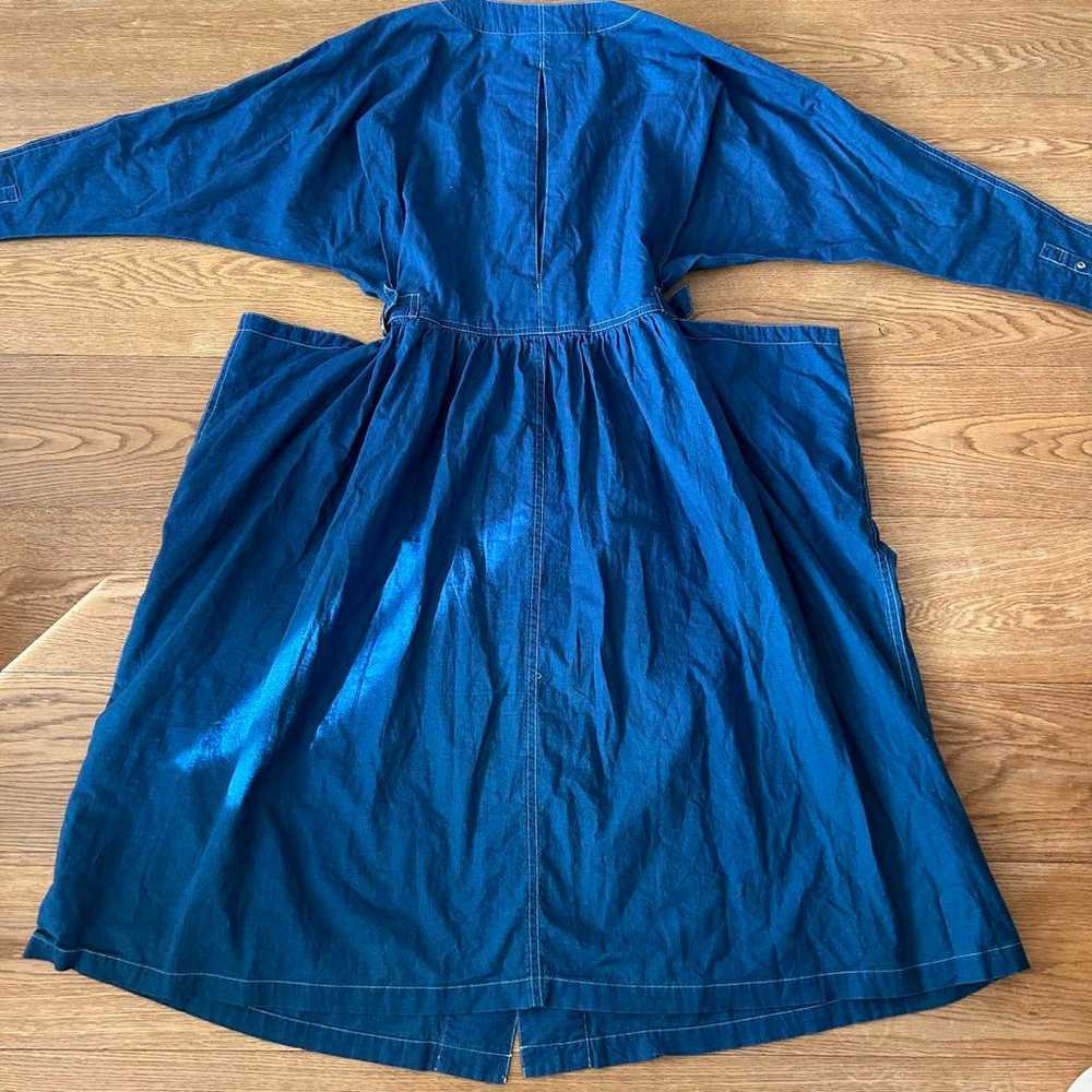 HAI SPORTING GEAR Issey Miyake Denim Shirt Dress M - image 10