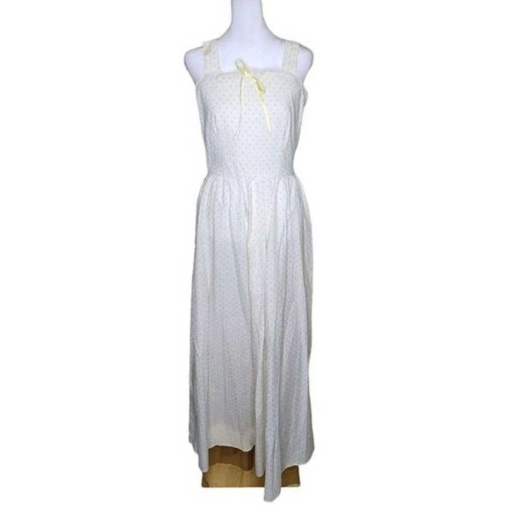 Vintage 70s Strappy Maxi Sweet Summer Dress Women… - image 1