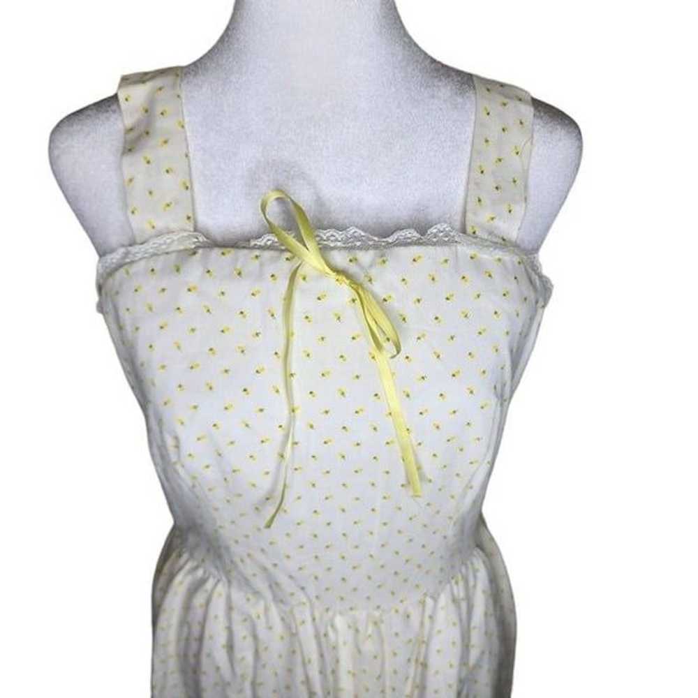 Vintage 70s Strappy Maxi Sweet Summer Dress Women… - image 2