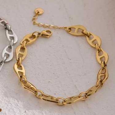 Gold plated chain bracelet - image 1