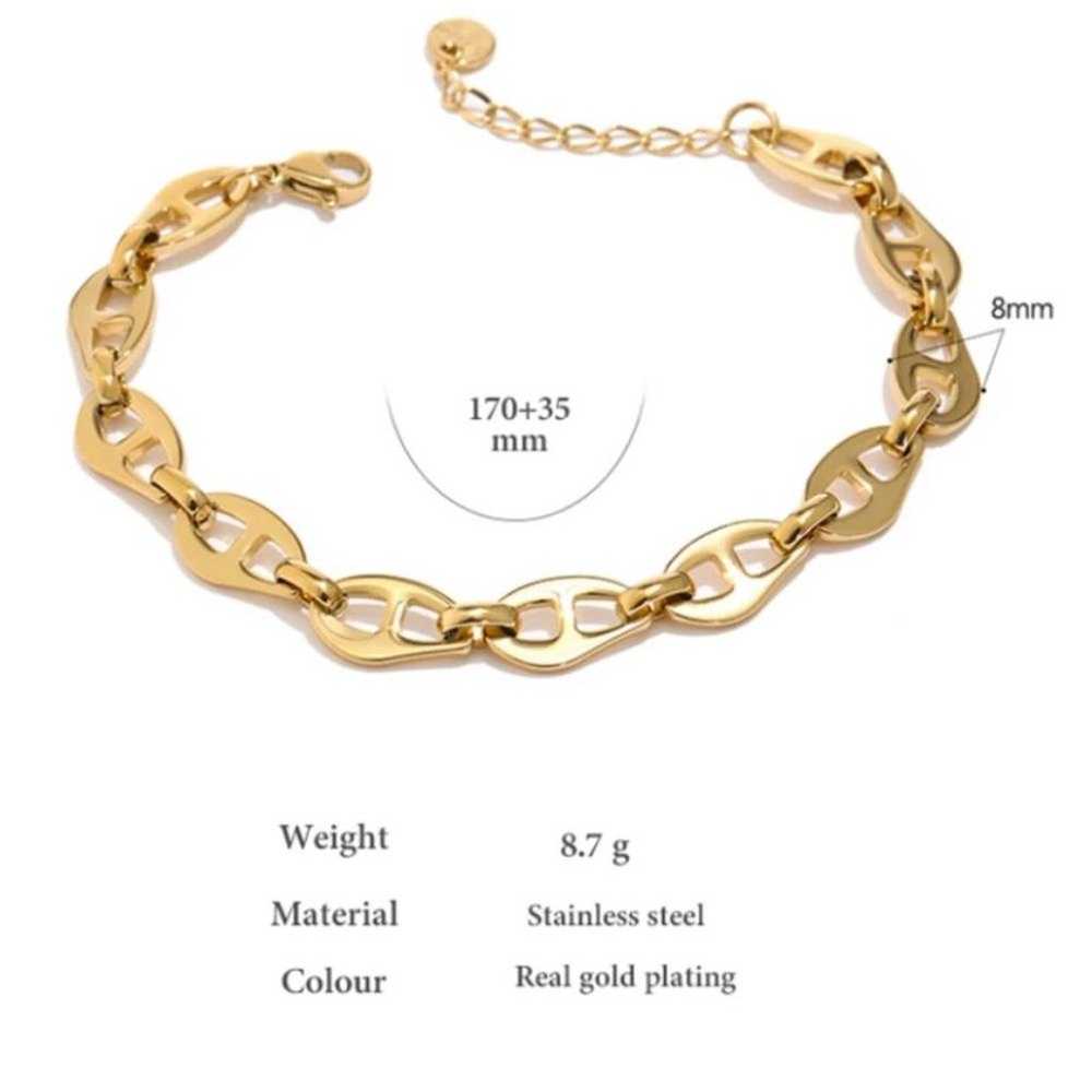 Gold plated chain bracelet - image 3