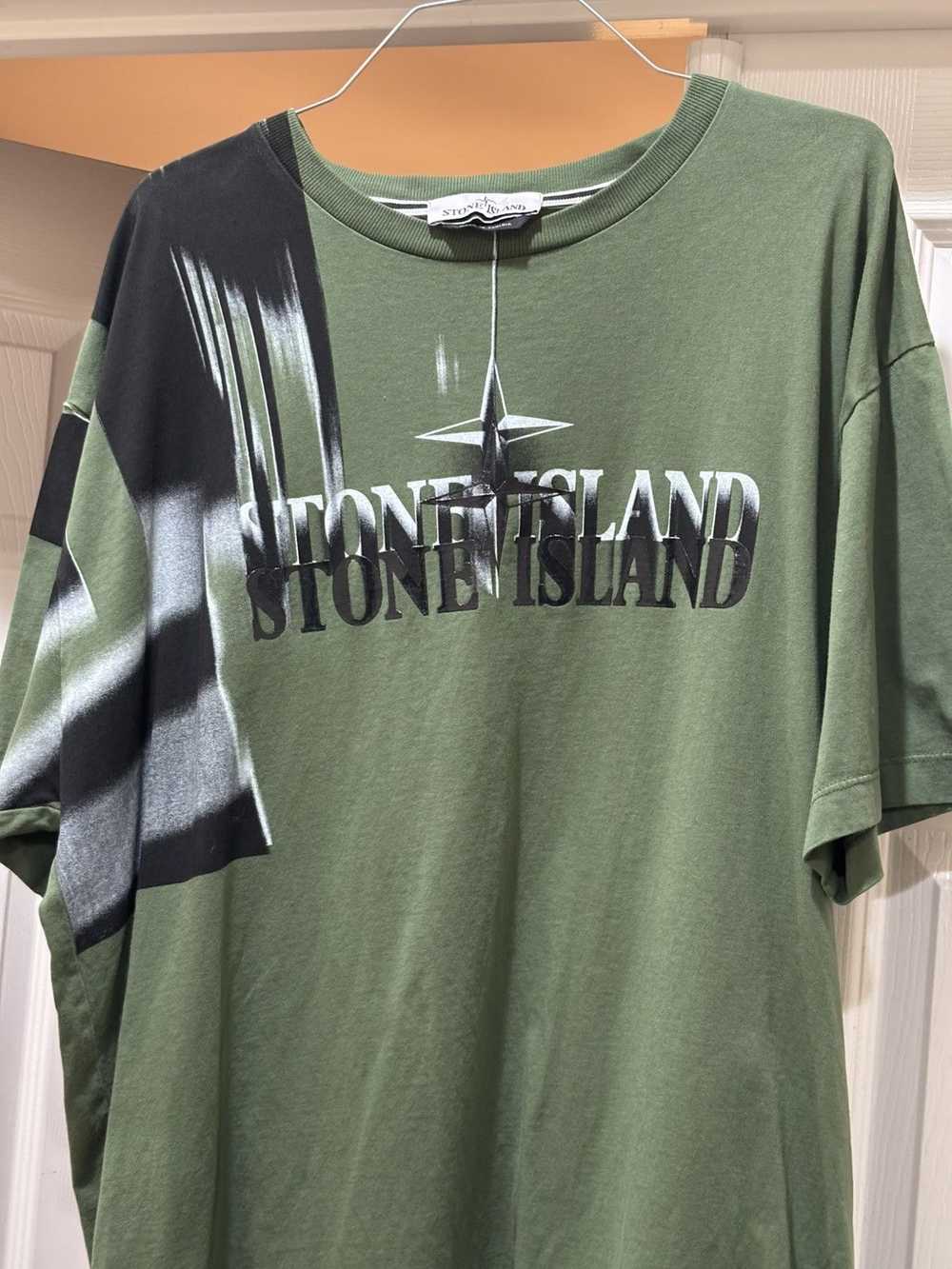 Stone Island Stone Island olive graphic tee 3XL r… - image 2