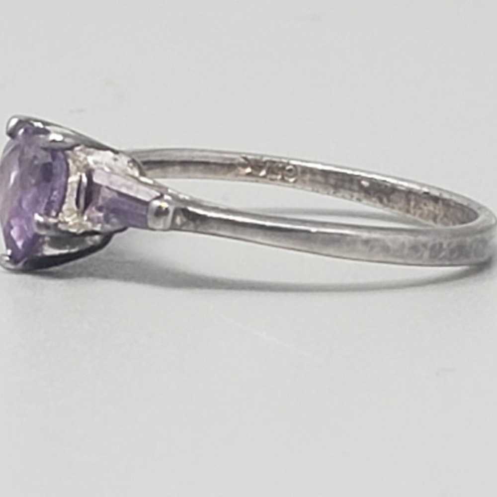 Authentic Amethyst Sterling Silver Ring  (Size: 6) - image 10