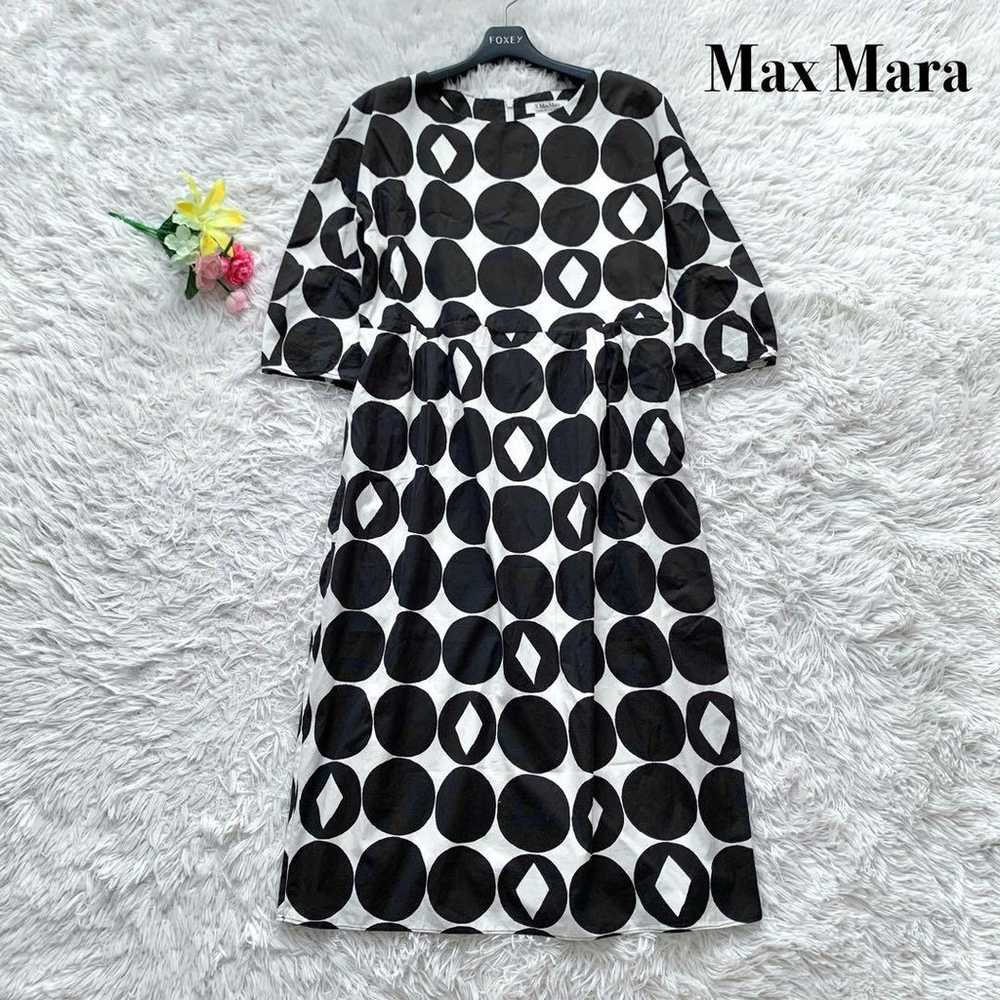 【Excellent Condition】Max Mara Long Dress with Dot… - image 1