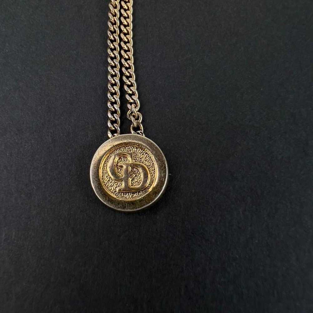 Christian Dior CD Logo Vintage Necklace Gold - image 5