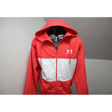 Under Armour Red Full Zip Lined Hoodie Athletic M… - image 1