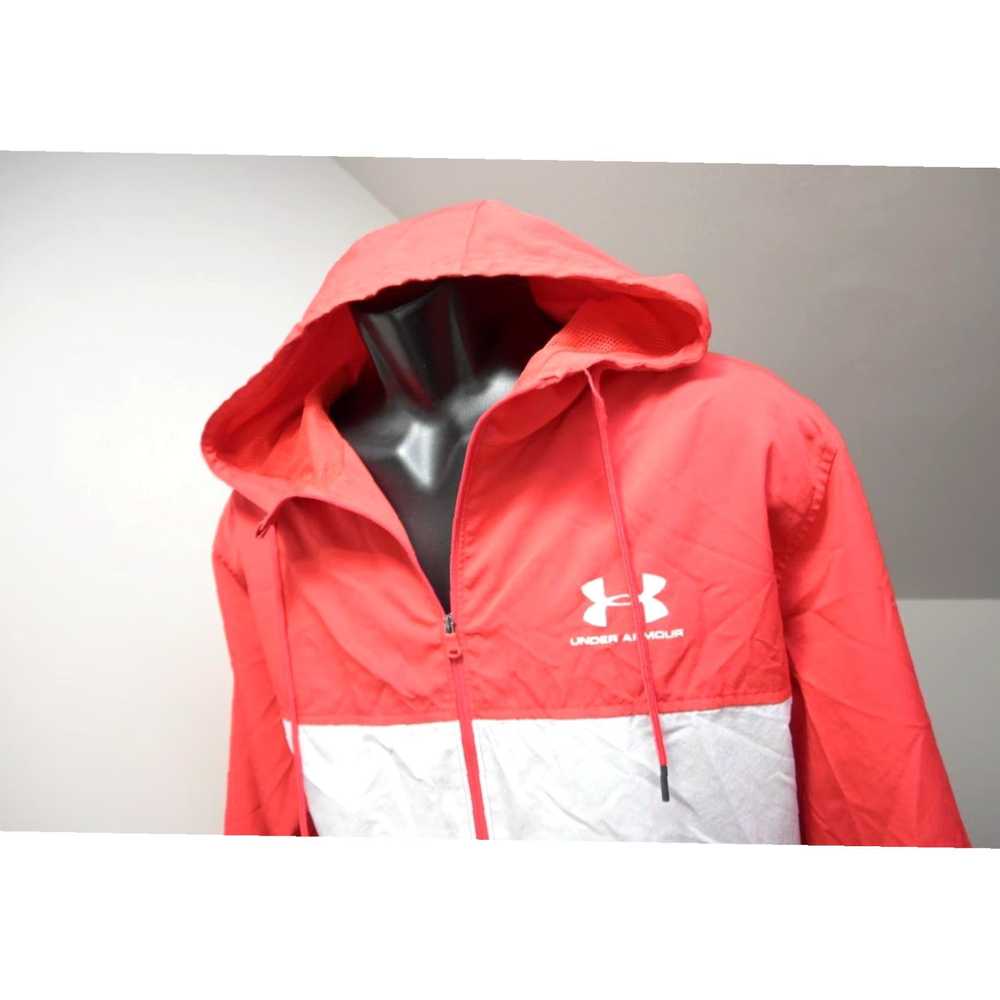 Under Armour Red Full Zip Lined Hoodie Athletic M… - image 2