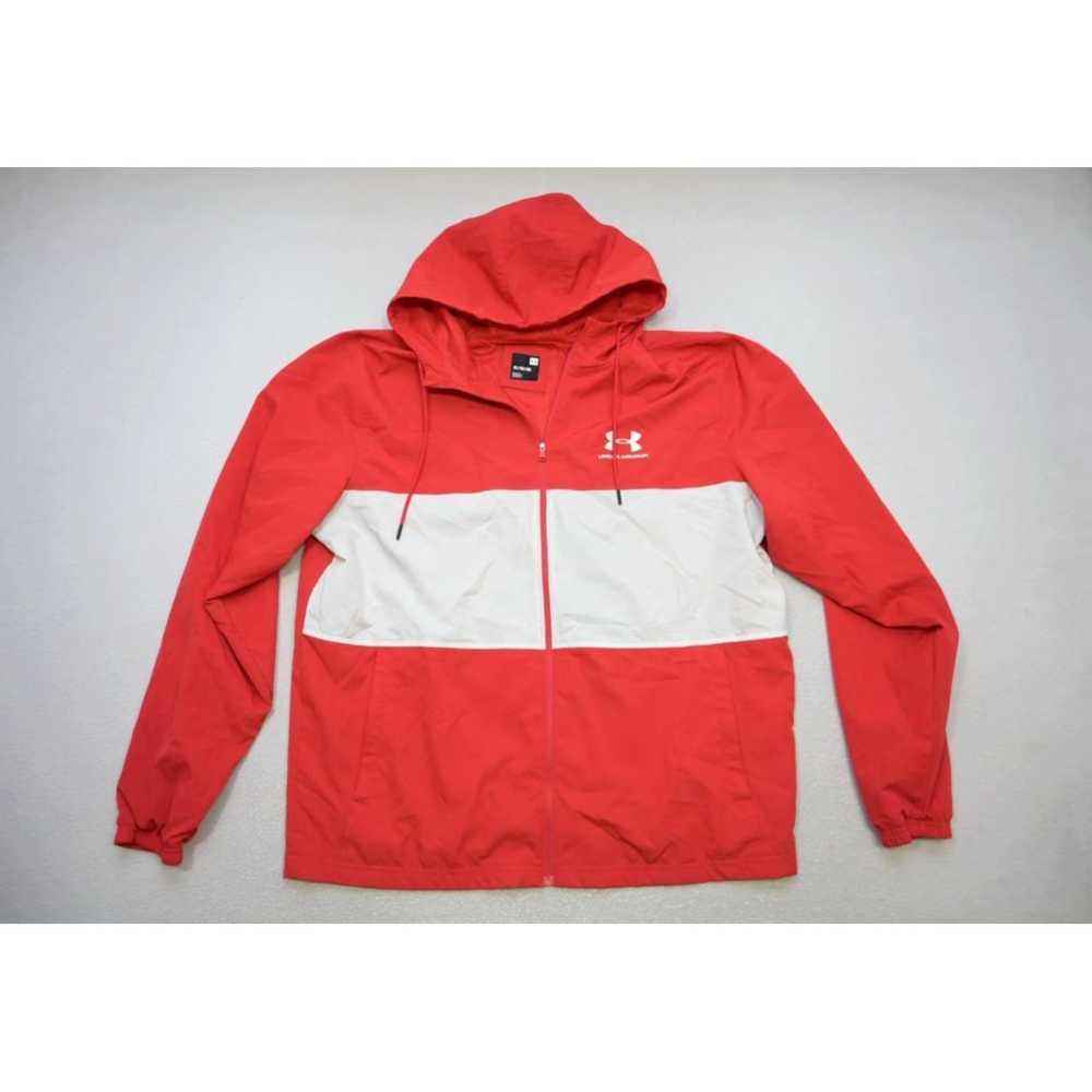 Under Armour Red Full Zip Lined Hoodie Athletic M… - image 5