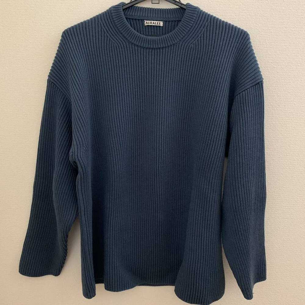 Auralee Auralee ribbed knit sweater - image 1