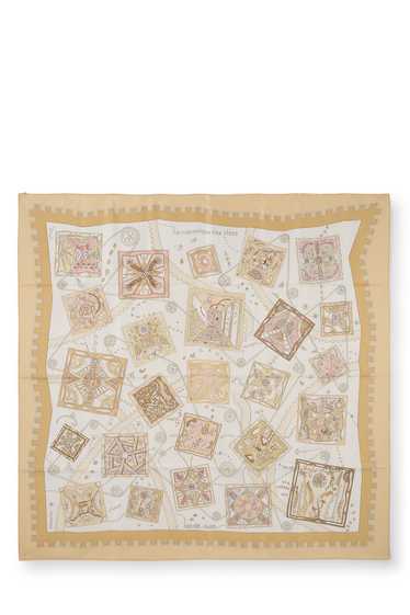 Beige & Multicolor 'La Mecanique des Idees' Silk S