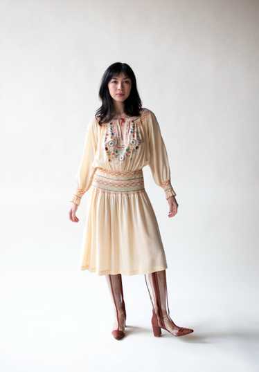 Embroidered Silk Dress | Norma Kamali