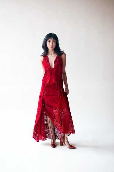 1970s Red Suede Dress | Rogerio