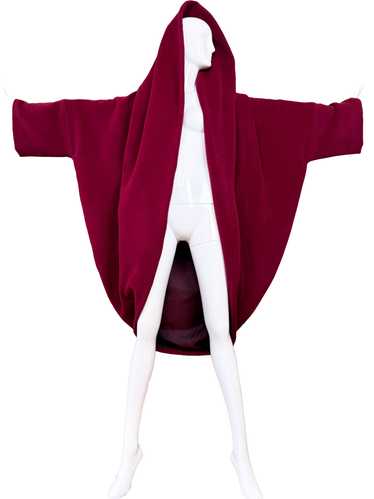 Romeo Gigli 1987 Museum-Held Red Wool Coccoon Coat