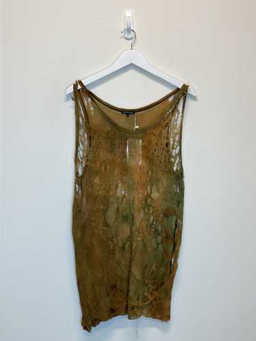 Ann Demeulemeester Distressed Acid Wash Tank Top