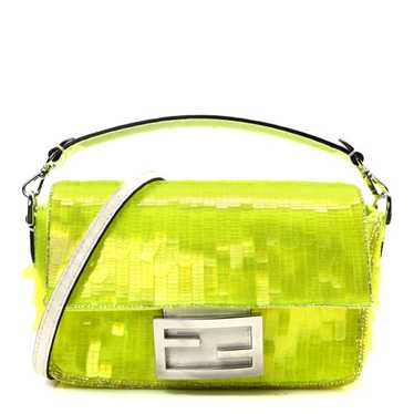 FENDI Transparent Paillettes Elaphe Mini Baguette… - image 1