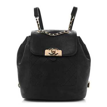 CHANEL Caviar Quilted Backpack Black