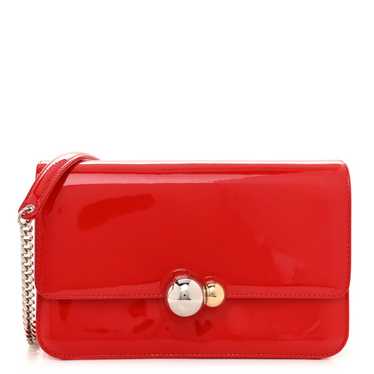 CHRISTIAN DIOR Patent Tribale Chain Wallet Red - image 1