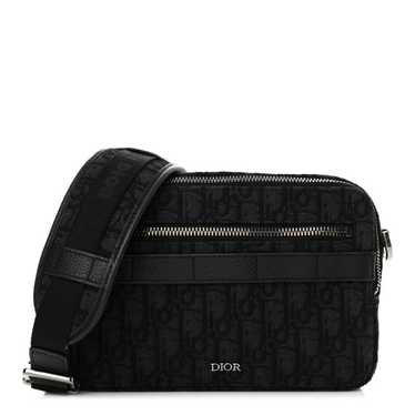 CHRISTIAN DIOR HOMME Oblique Safari Messenger Blac