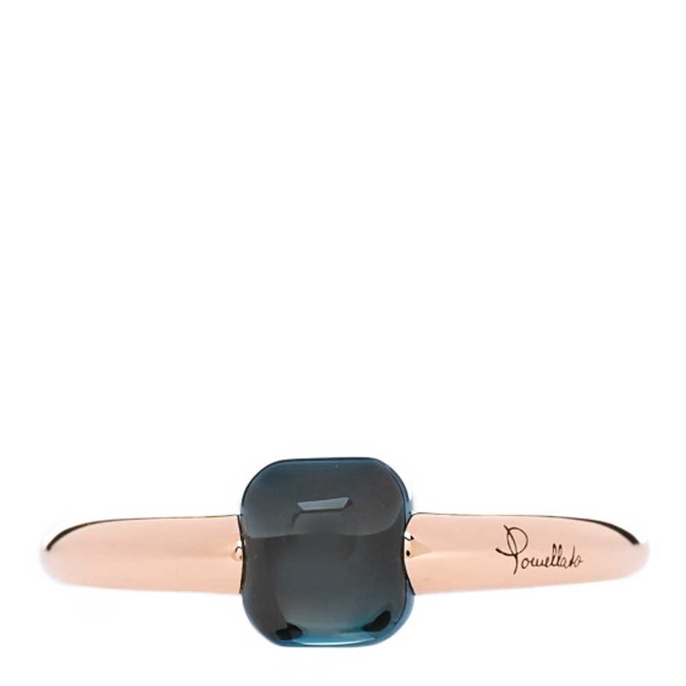 POMELLATO 18K Rose Gold London Blue Topaz M'Ama N… - image 1