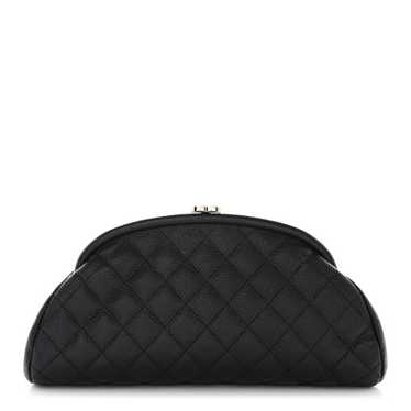 CHANEL Caviar Quilted Timeless Clutch Black