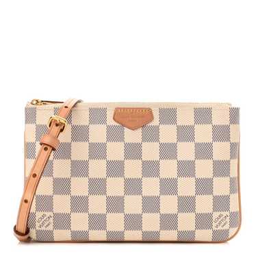 LOUIS VUITTON Damier Azur Double Zip Pochette - image 1