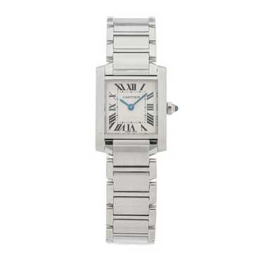 CARTIER Stainless Steel 20mm Tank Francaise Quart… - image 1