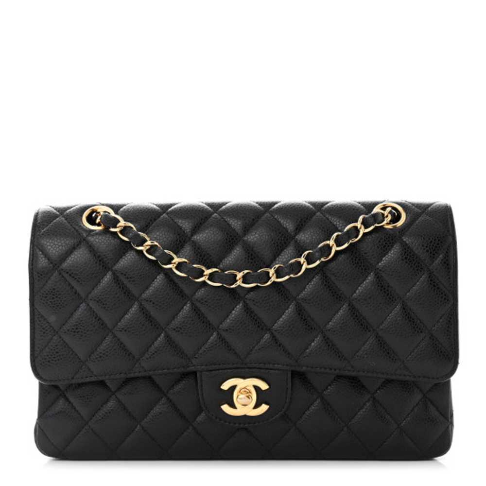 CHANEL Caviar Quilted Medium Double Flap Black - image 1