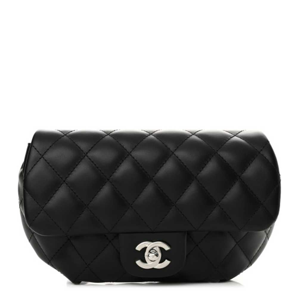 CHANEL Calfskin Quilted CC Uniform Flap Belt Bag … - image 1