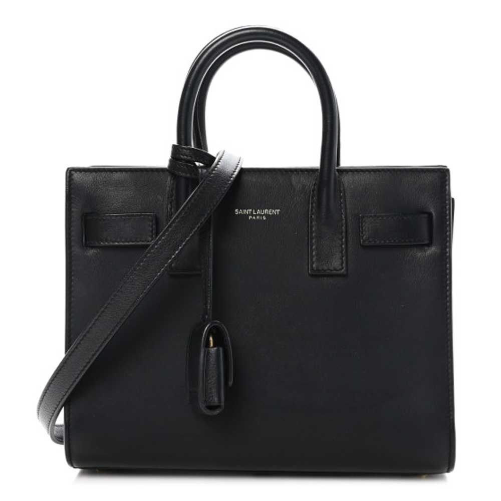 SAINT LAURENT Grained Calfskin Nano Sac De Jour B… - image 1