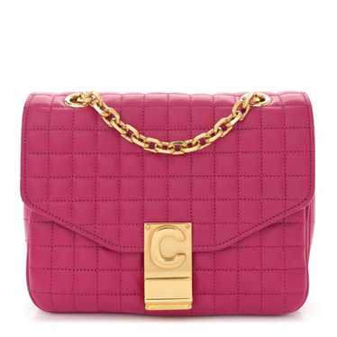 CELINE Calfskin Quilted Small C Bag Pink - image 1