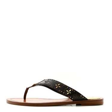 LOUIS VUITTON Monogram Sunny Flat Thong Sandals 37