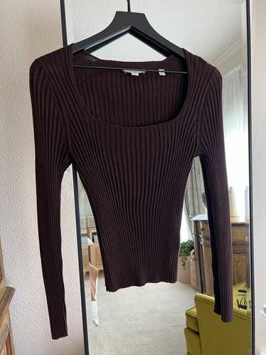 Vince Scoop Wool Ribbed Long Sleeve (M) | Used,…