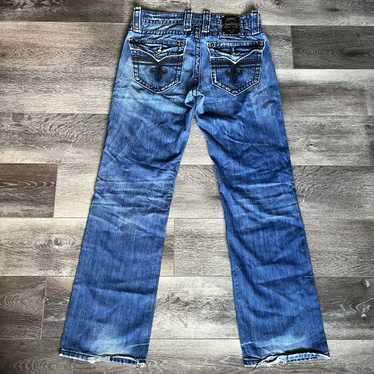 Rock Revival Norman Straight high quality Men’s Distressed Blue Denim Jeans Size 36X30