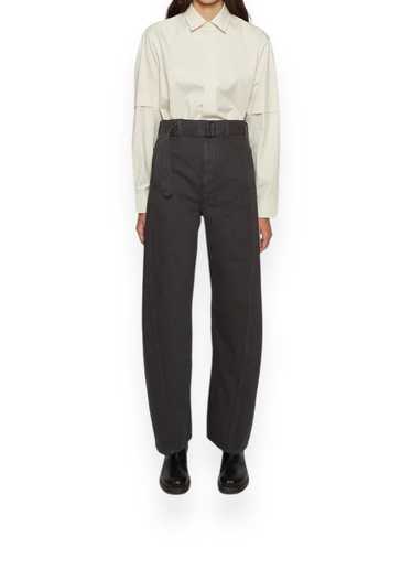 Lemaire Twisted Belted Denim Pants, L, Zinc