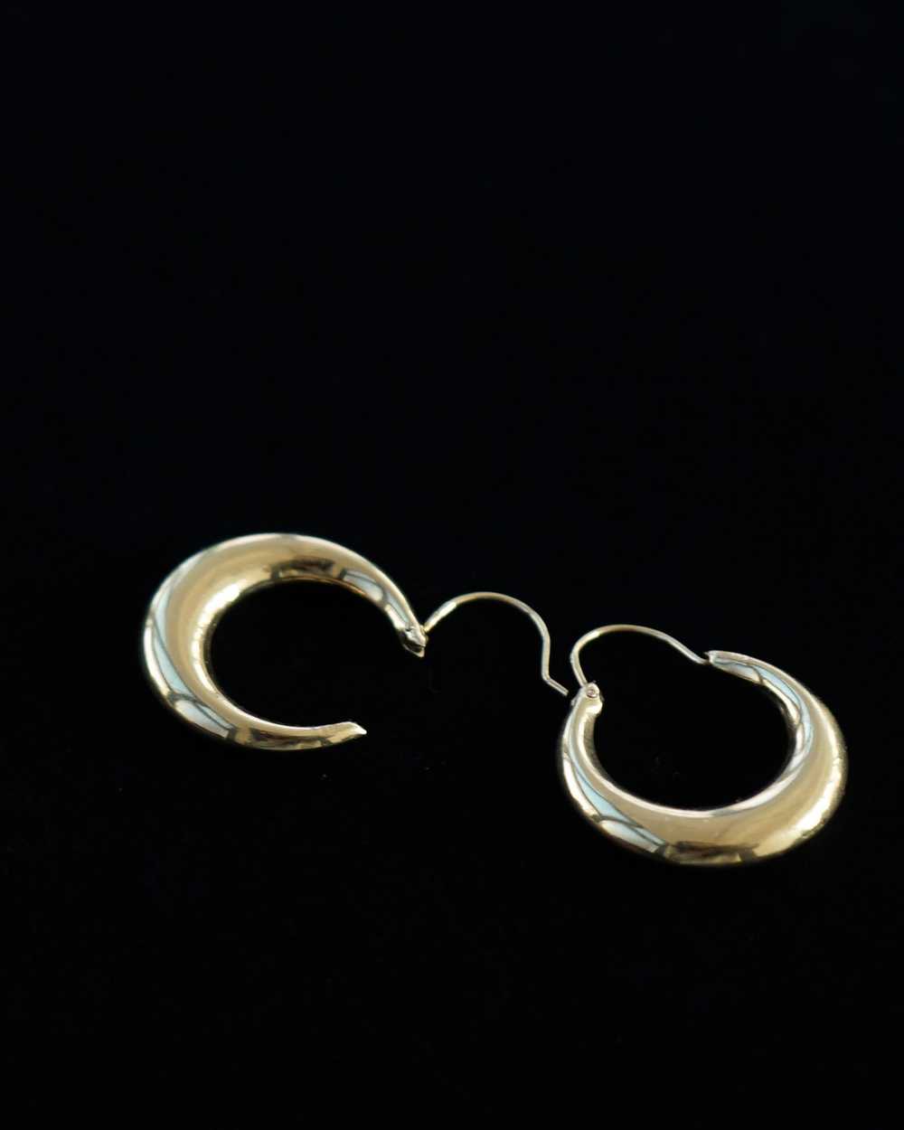 14k Gold Hoop Earrings - image 3