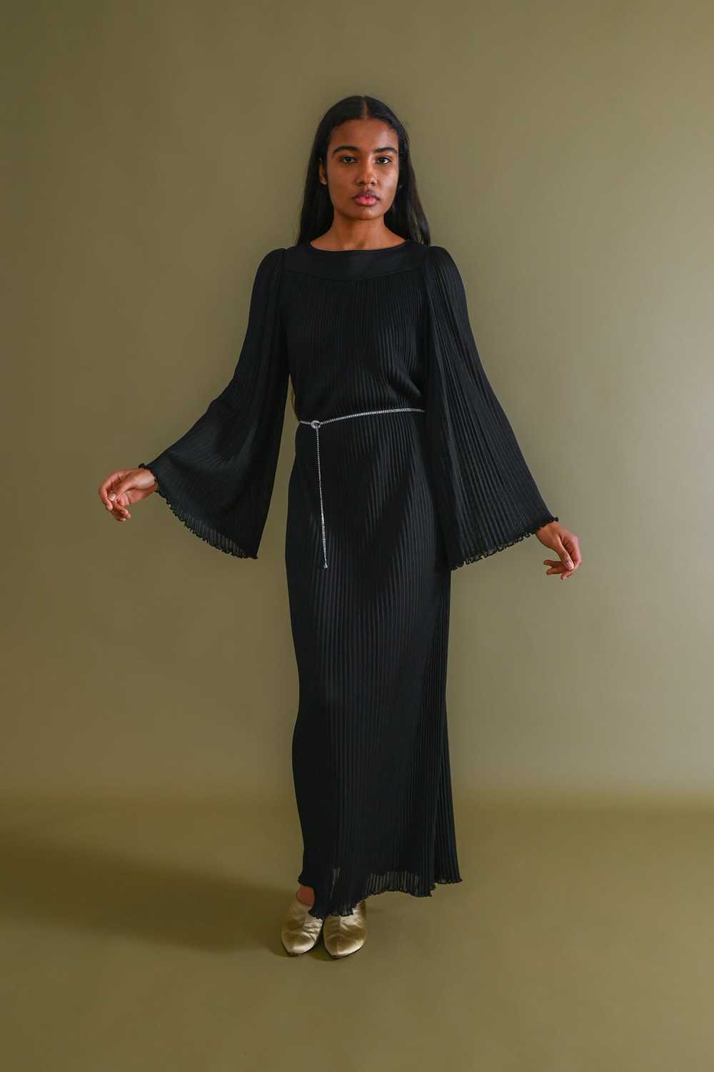 1970s Italian Micropleated Jersey Gown [xs/sm/med] - image 3