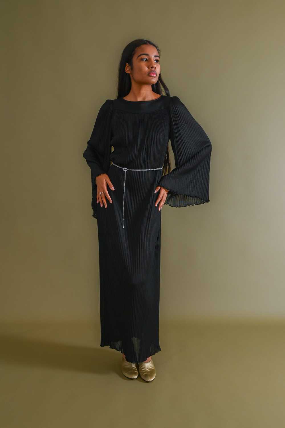 1970s Italian Micropleated Jersey Gown [xs/sm/med] - image 4