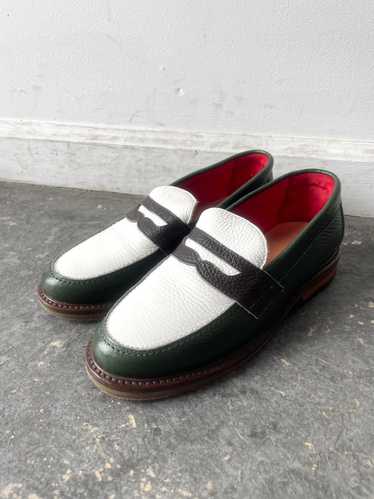 Aime Leon Dore Green White Leather Loafers - image 1