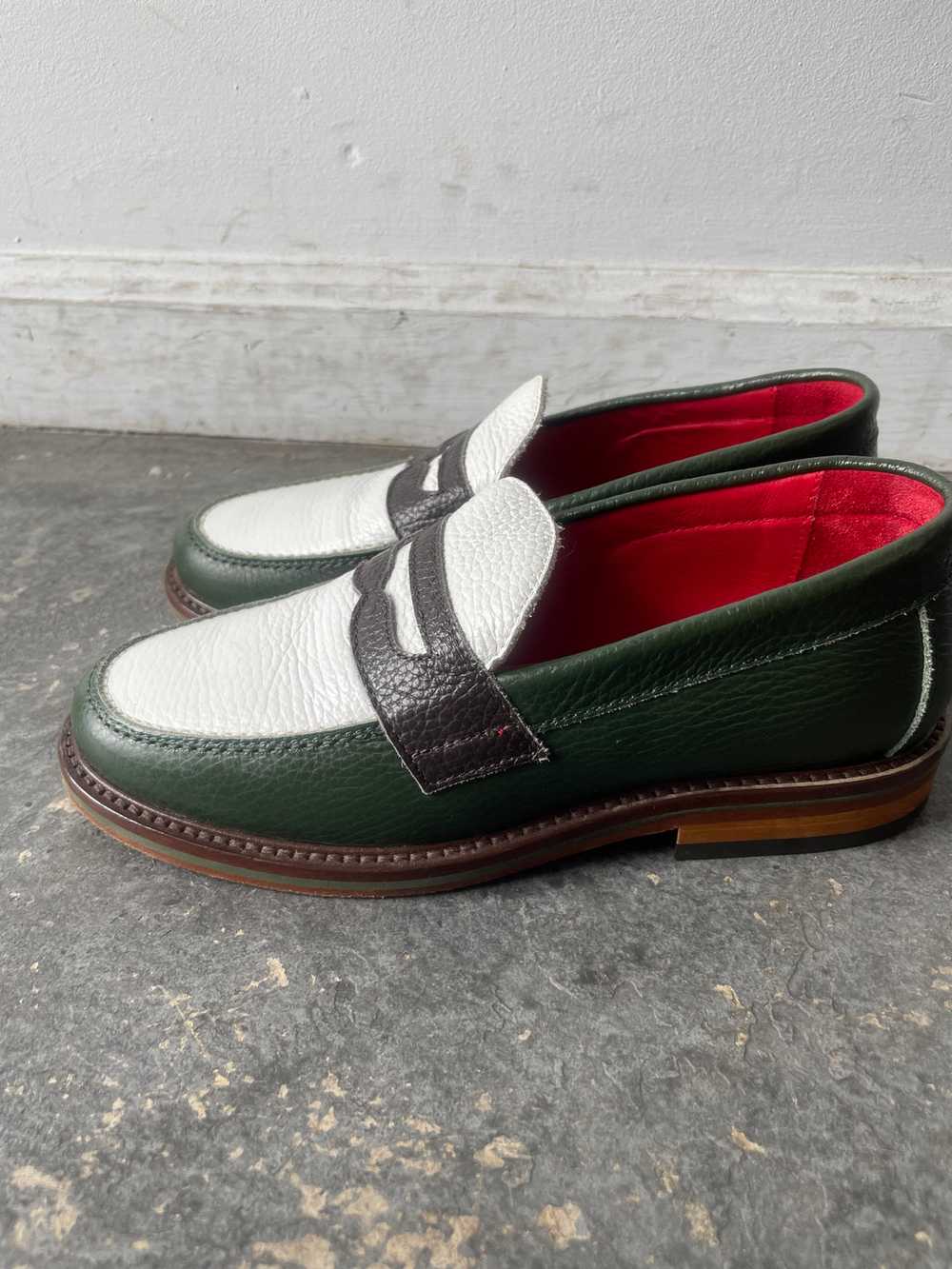 Aime Leon Dore Green White Leather Loafers - image 4