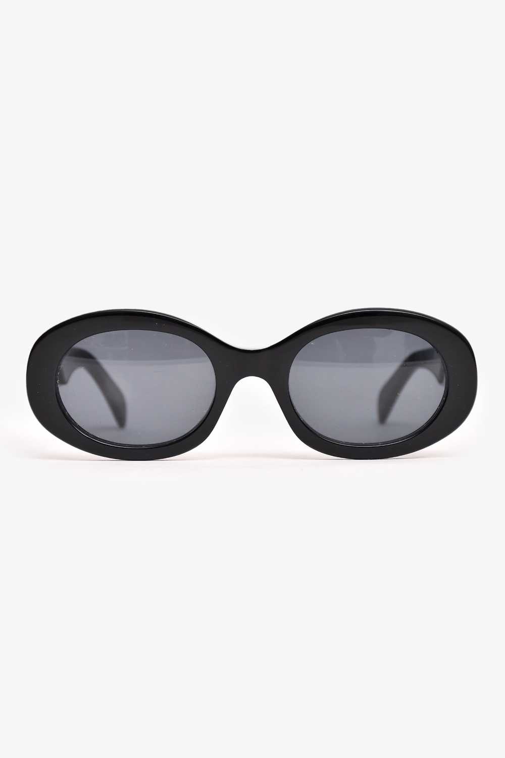 Celine Black Triomphe Oval Sunglasses - image 1