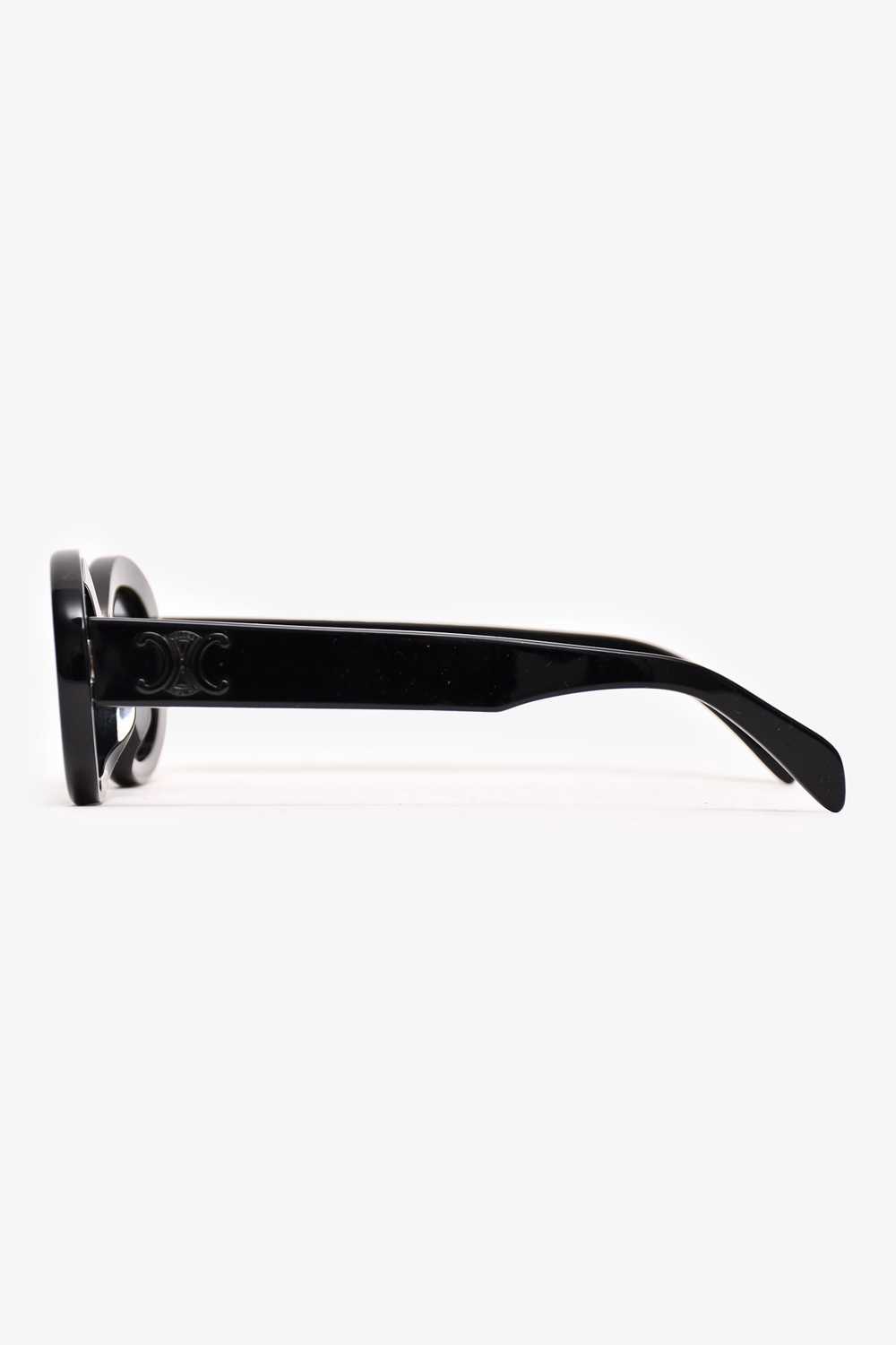 Celine Black Triomphe Oval Sunglasses - image 3