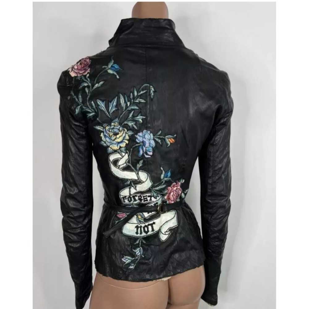 Roberto Cavalli Leather biker jacket - image 2