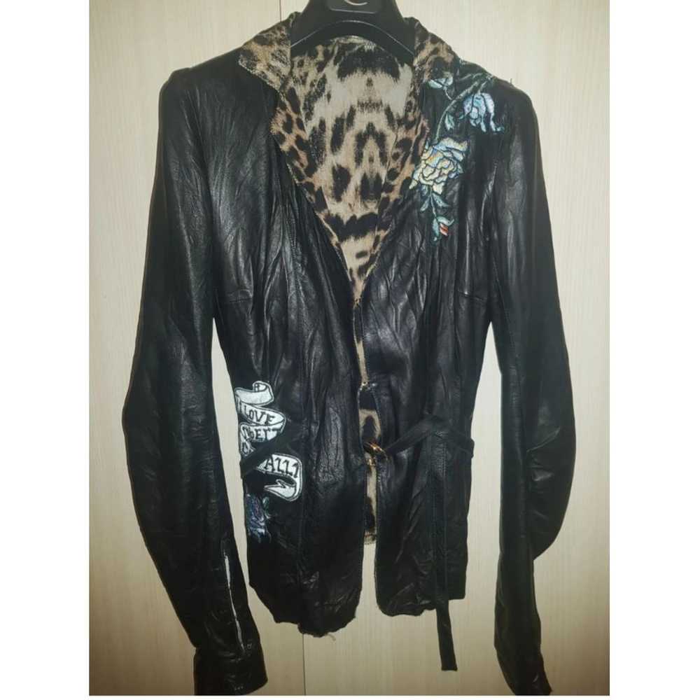 Roberto Cavalli Leather biker jacket - image 7