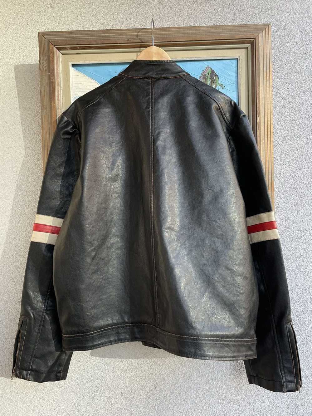 Leather Jacket × Racing × Vintage Vintage Light L… - image 2