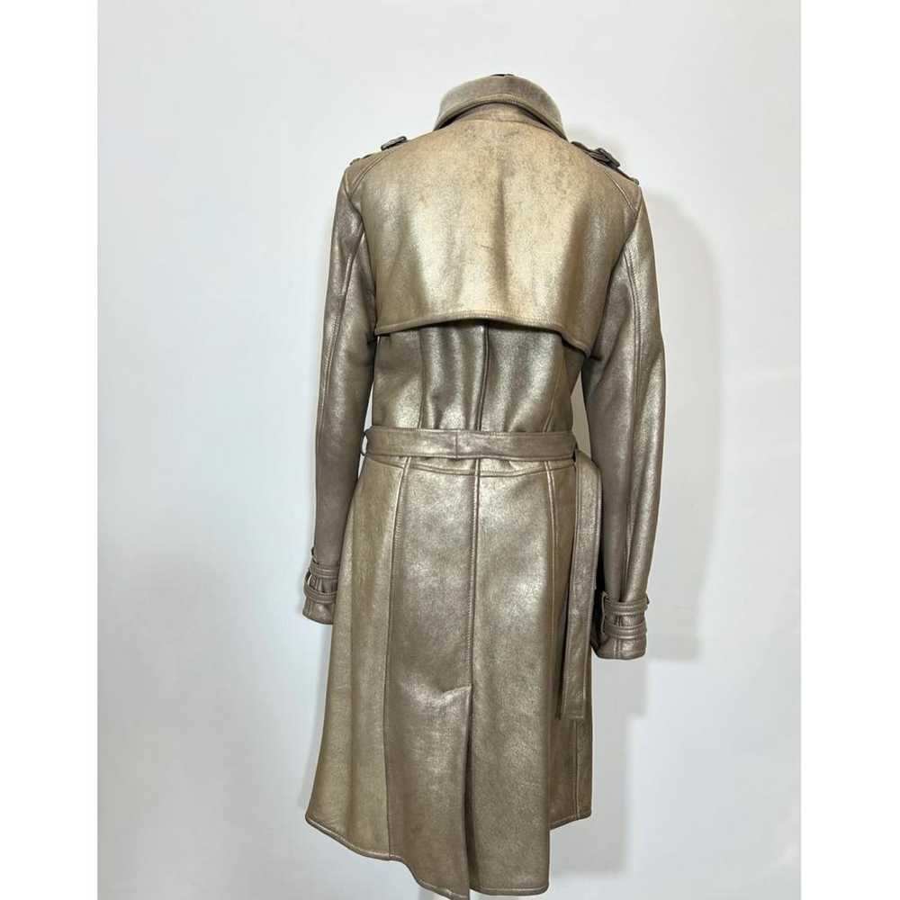 Versace Mongolian lamb trench coat - image 5