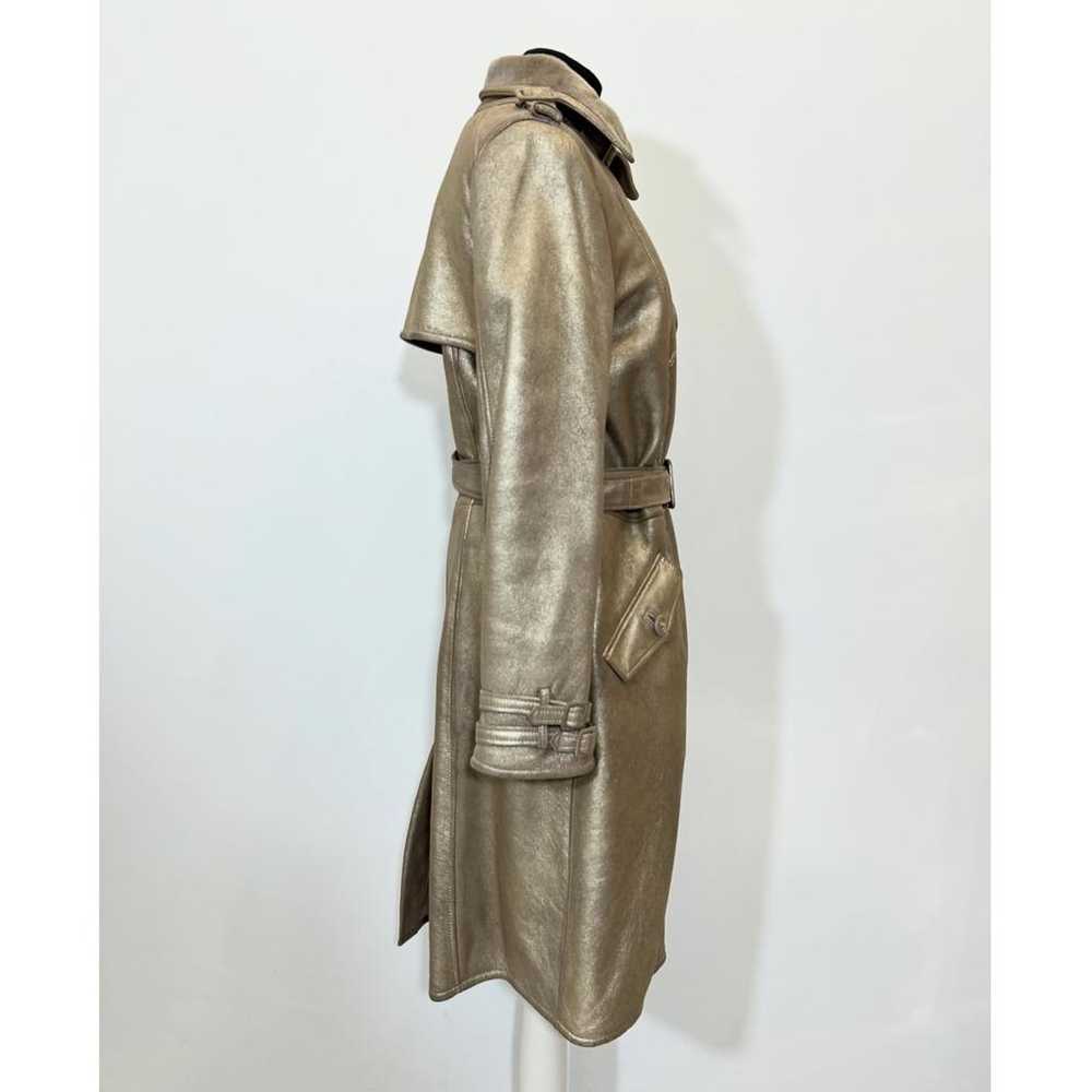 Versace Mongolian lamb trench coat - image 6