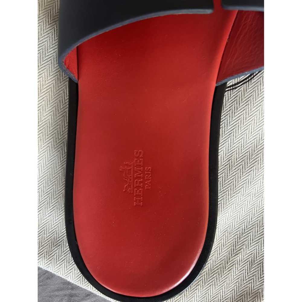 Hermès Izmir leather sandals - image 3