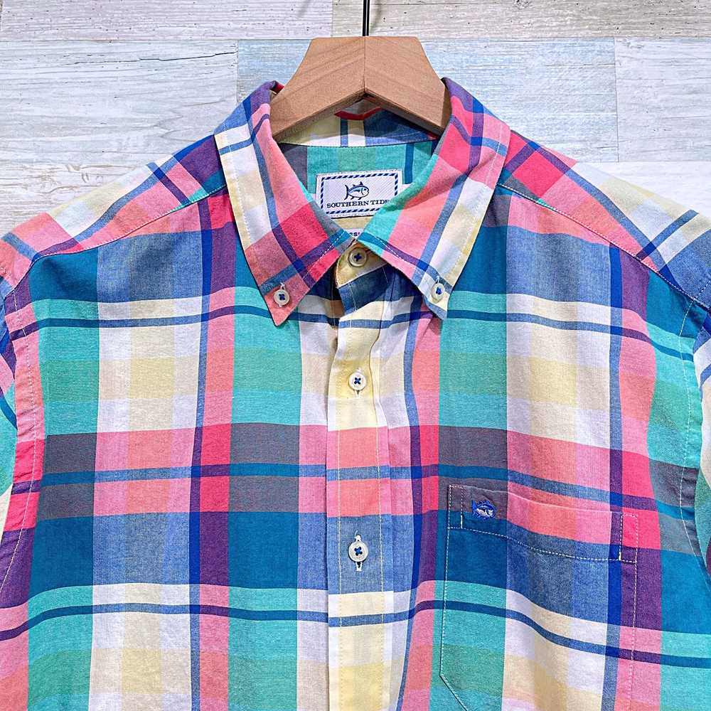 Southern Tide Southern Tide Preppy Plaid Button D… - image 2