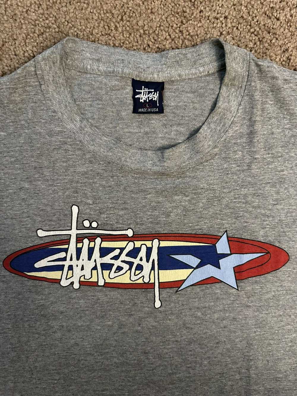 Streetwear × Stussy × Vintage Stussy star logo tee - image 2