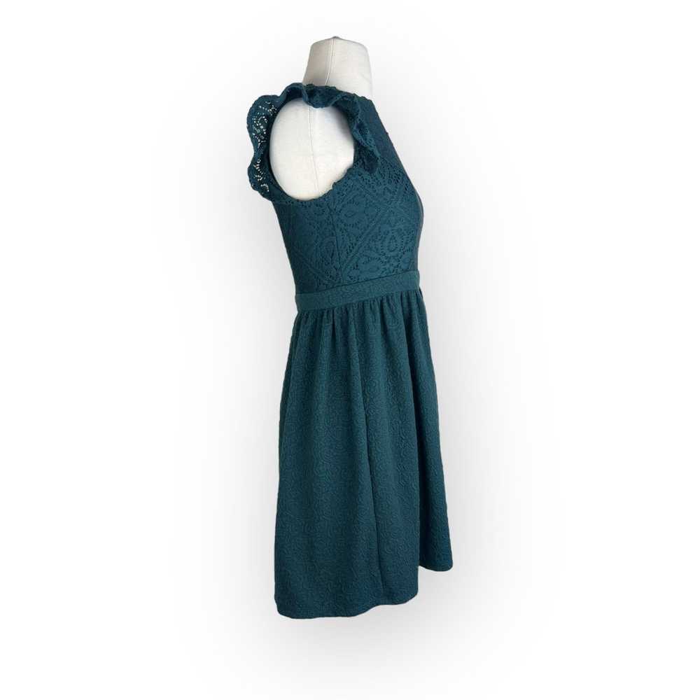 Vintage Women's Xhilaration Green Lace Dress Eleg… - image 2